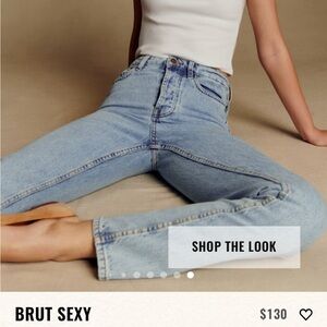 Sezane Brut Sexy Straight-Leg Jeans in Light Blue